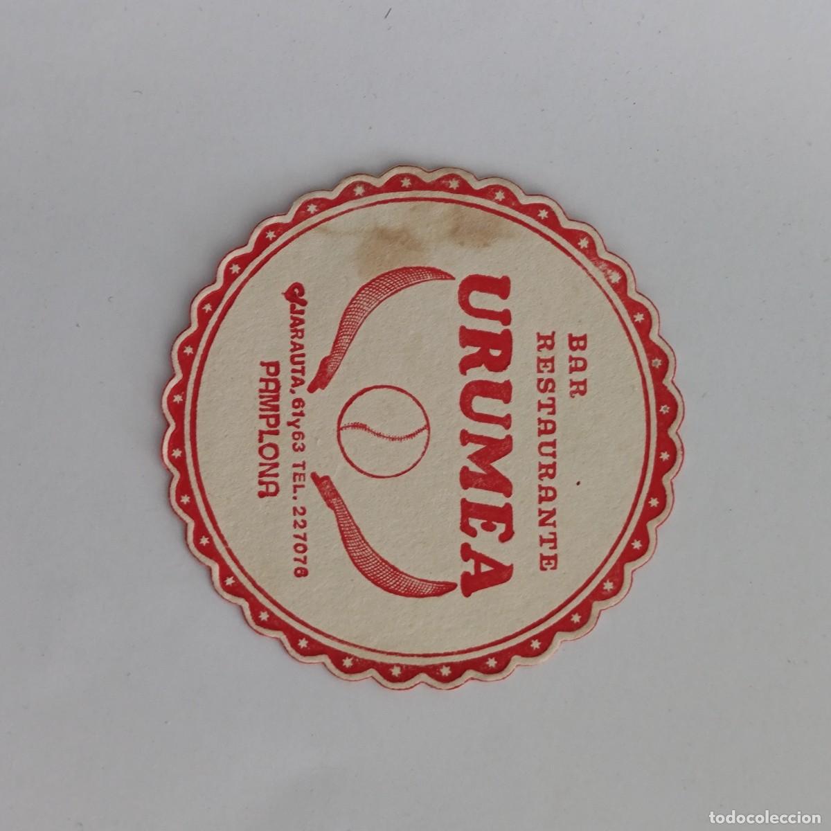 Otros Art&iacute;culos de Coleccionismo en Papel: POSAVASOS - NAVARRA NAFARROA / PAMPLONA - URUMEA BAR RESTAURANTE - PELOTA DEPORTES