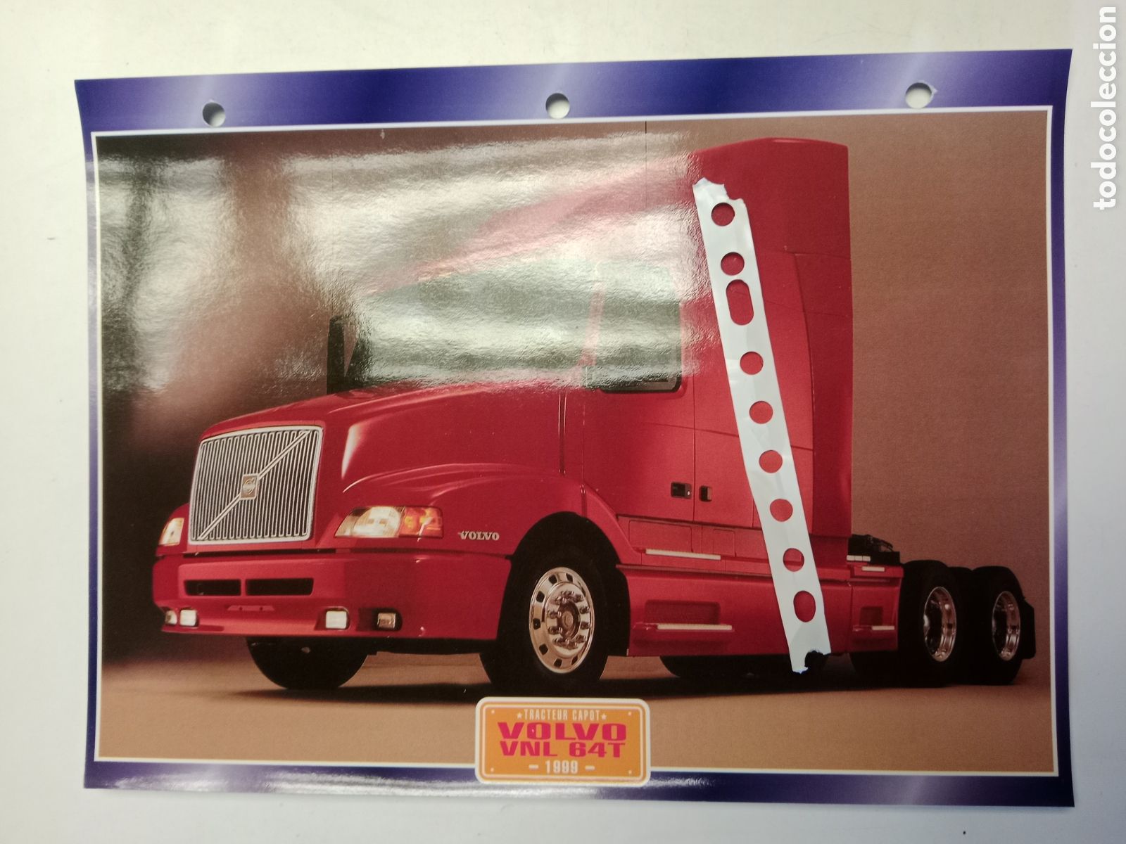 Otros Art&iacute;culos de Coleccionismo en Papel: Ficha cami&oacute;n Volvo VNL 64T