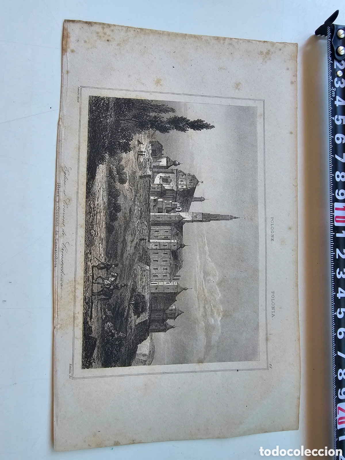 Otros Art&iacute;culos de Coleccionismo en Papel: ​Grabado Antiguo (c. 1840) - Monasterio de Jasna G&oacute;ra, Czestochowa (Polonia) - Lemaitre