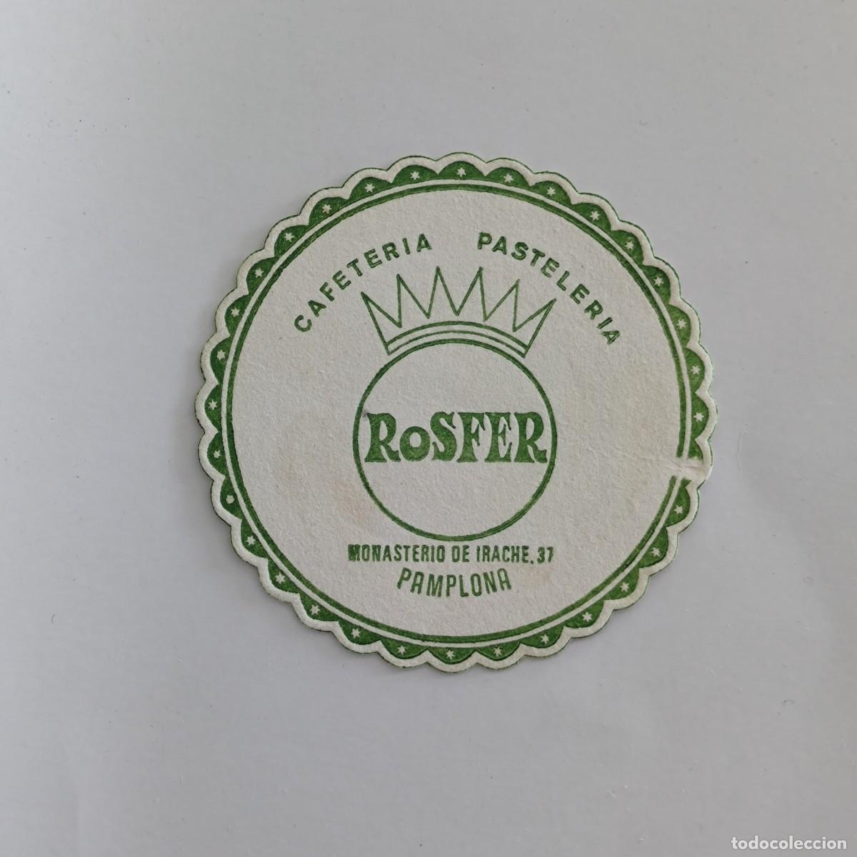 Otros Art&iacute;culos de Coleccionismo en Papel: POSAVASOS - NAVARRA NAFARROA / PAMPLONA - ROSFER CAFETERIA PASTELERIA