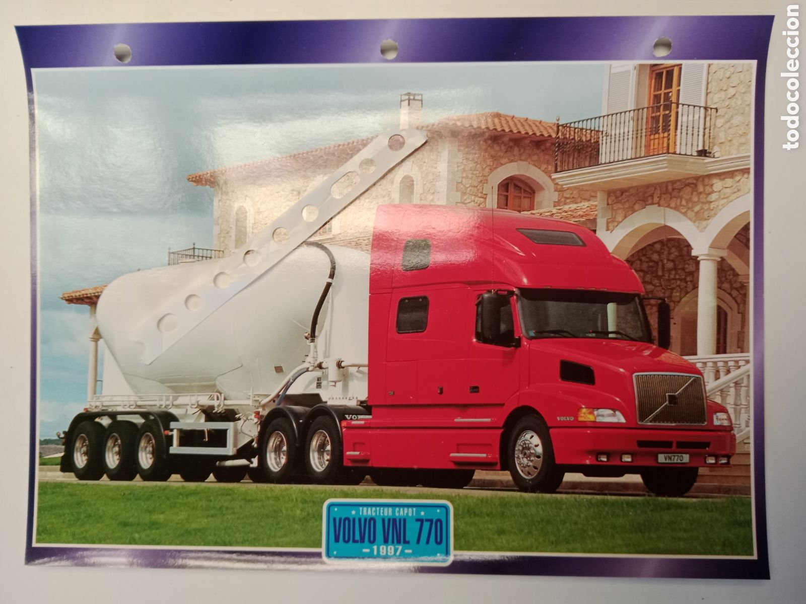 Otros Art&iacute;culos de Coleccionismo en Papel: Ficha cami&oacute;n Volvo VNL 770