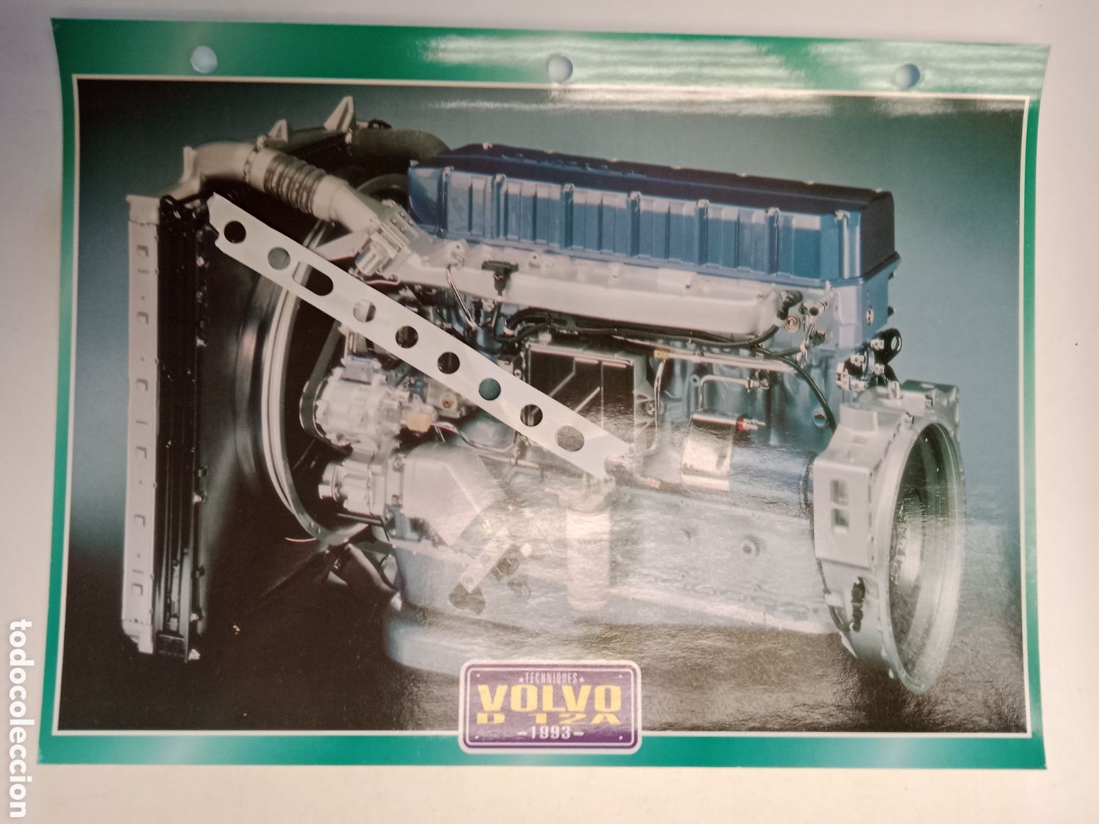 Otros Art&iacute;culos de Coleccionismo en Papel: Ficha motor cami&oacute;n volvo D 12A