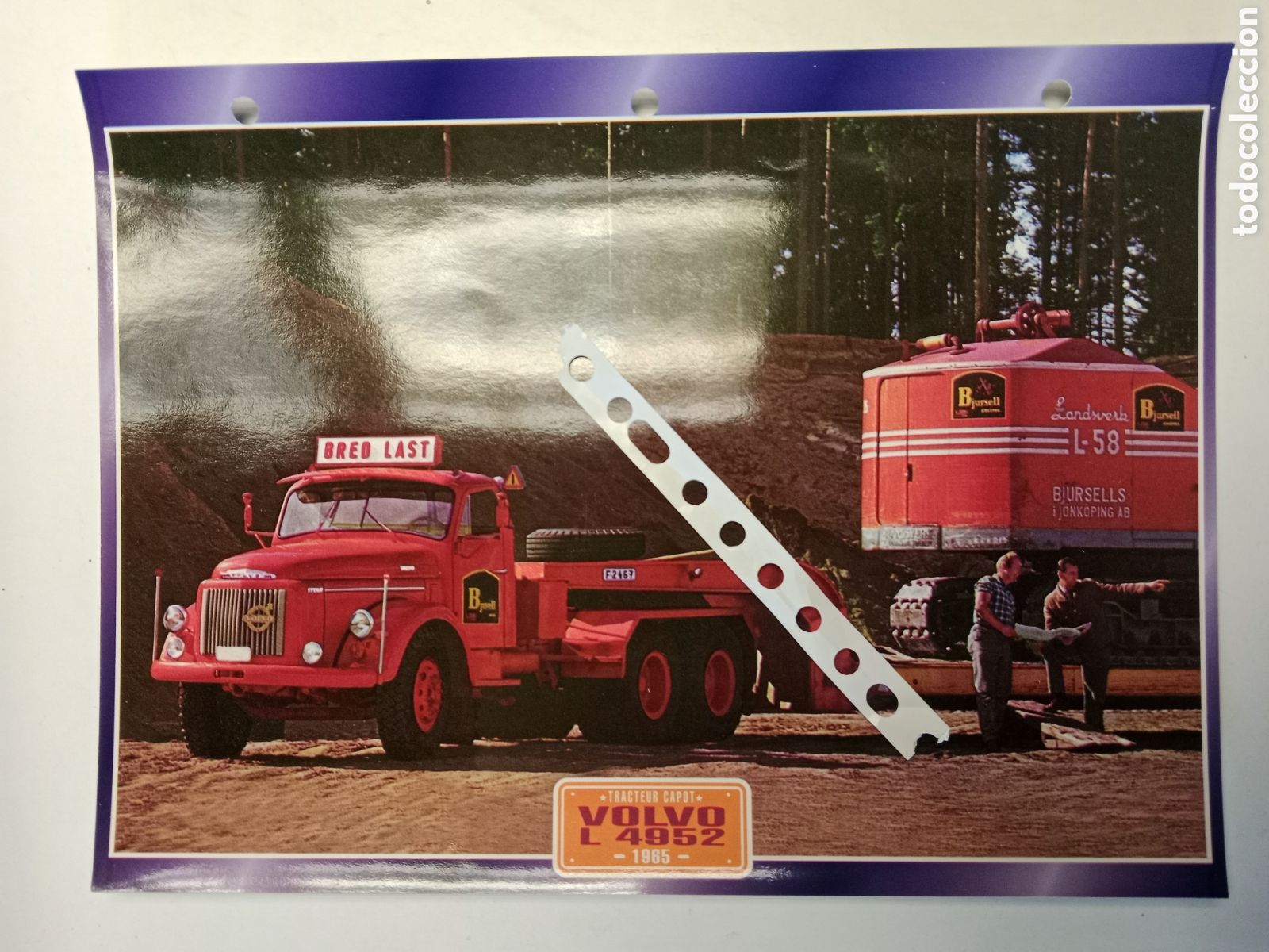 Otros Art&iacute;culos de Coleccionismo en Papel: Ficha cami&oacute;n Volvo L 4952