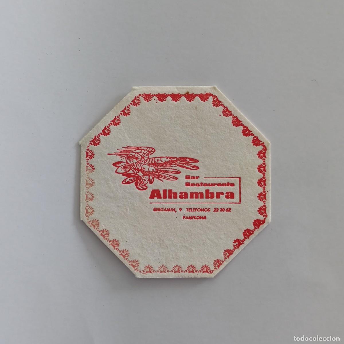 Otros Art&iacute;culos de Coleccionismo en Papel: POSAVASOS - NAVARRA NAFARROA / PAMPLONA - ALHAMBRA BAR RESTAURANTE - MARISCO FAUNA