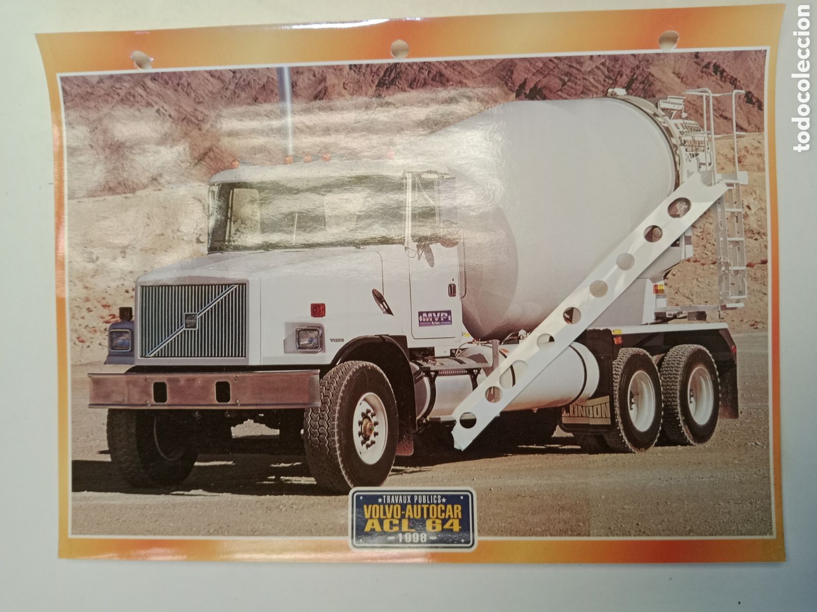 Otros Art&iacute;culos de Coleccionismo en Papel: Ficha cami&oacute;n Volvo autocar ACL 64