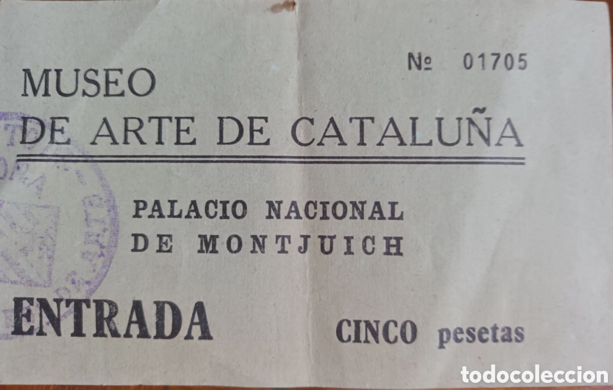 Otros Art&iacute;culos de Coleccionismo en Papel: ENTRADA MUSEO DE ARTE DE CATALU&Ntilde;A
