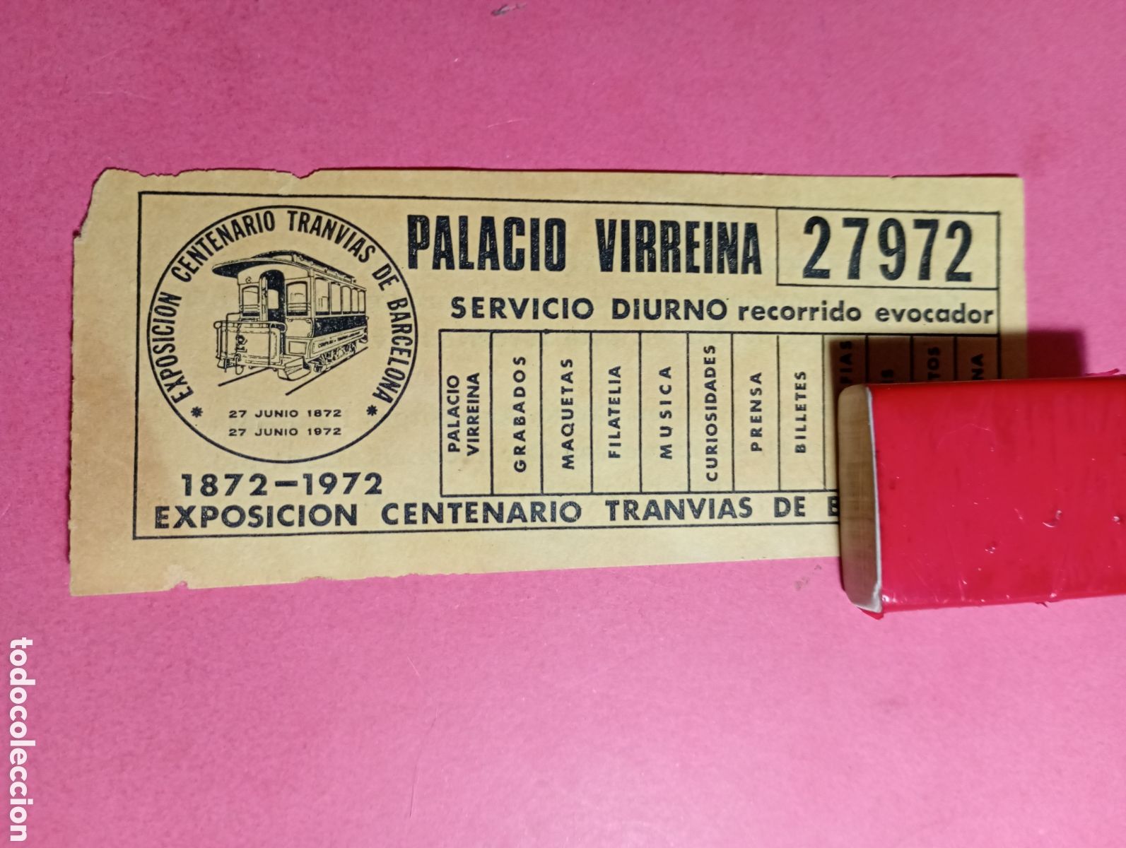 Otros Art&iacute;culos de Coleccionismo en Papel: BARCELONA PALACIO DE LA VIRREINA 27 9 72 - 1872 1972 exposici&oacute;n centenario tranvias de barcelona