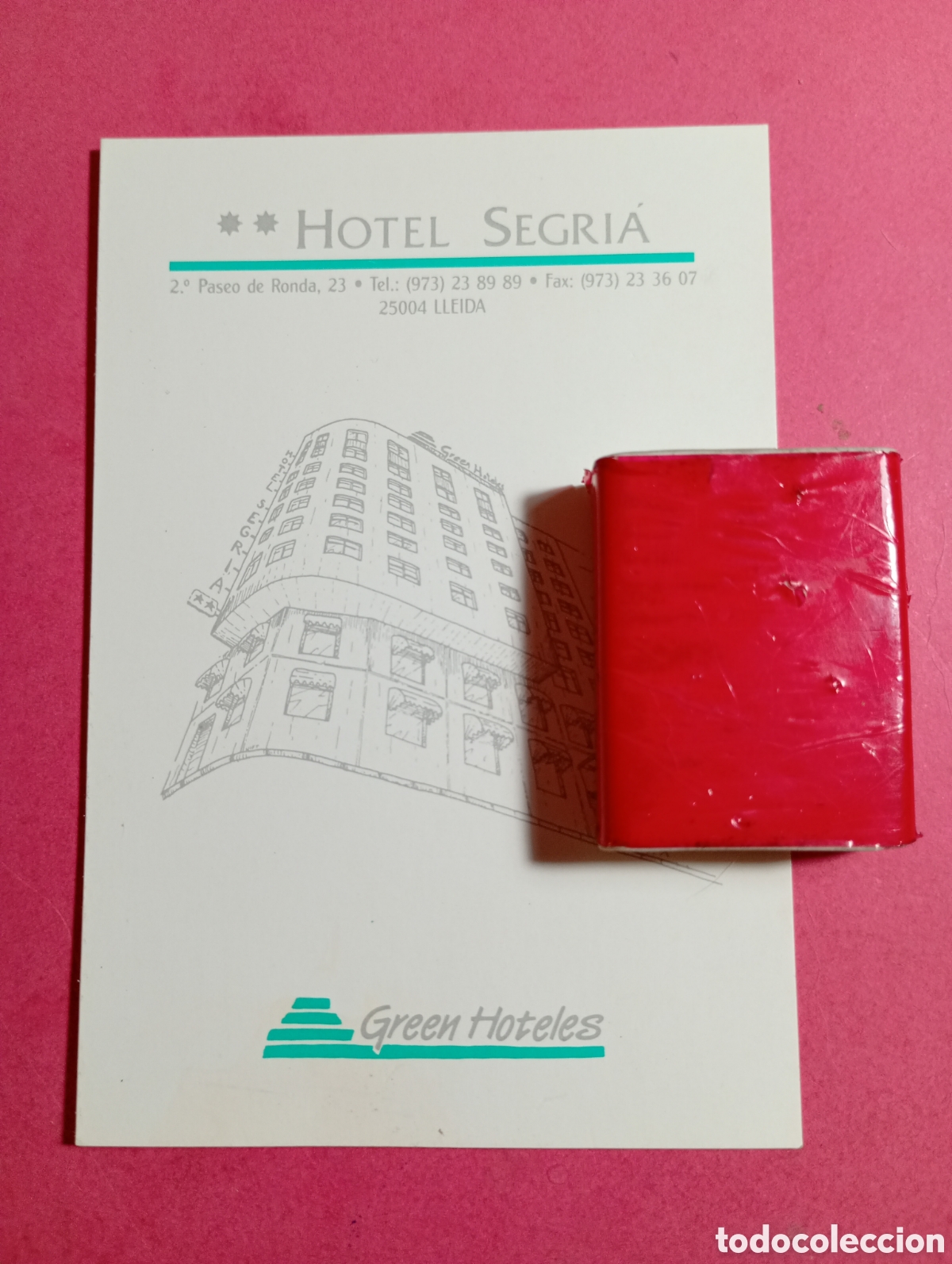 Otros Art&iacute;culos de Coleccionismo en Papel: lleida green hoteles tarjeta ** HOTEL SEGRIA - tarjeta con plano ubicaci&oacute;n.