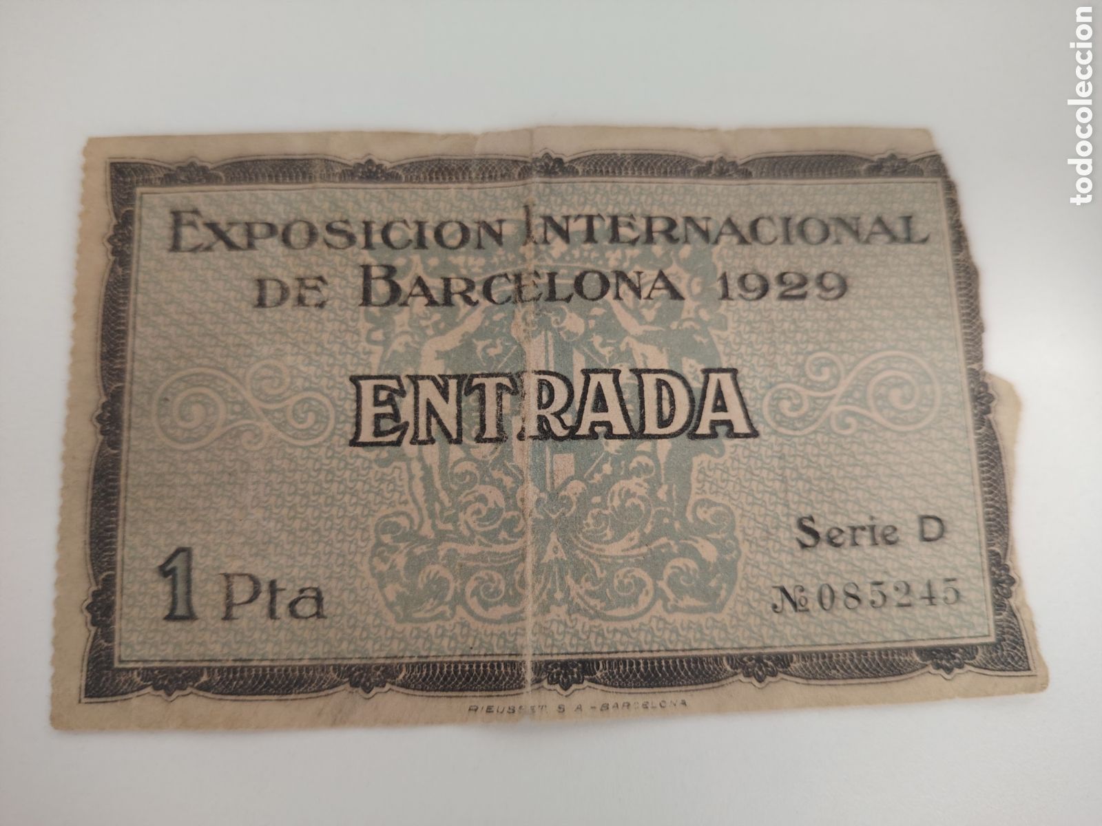 Otros Art&iacute;culos de Coleccionismo en Papel: Entrada exposici&oacute;n internacional Barcelona 1929