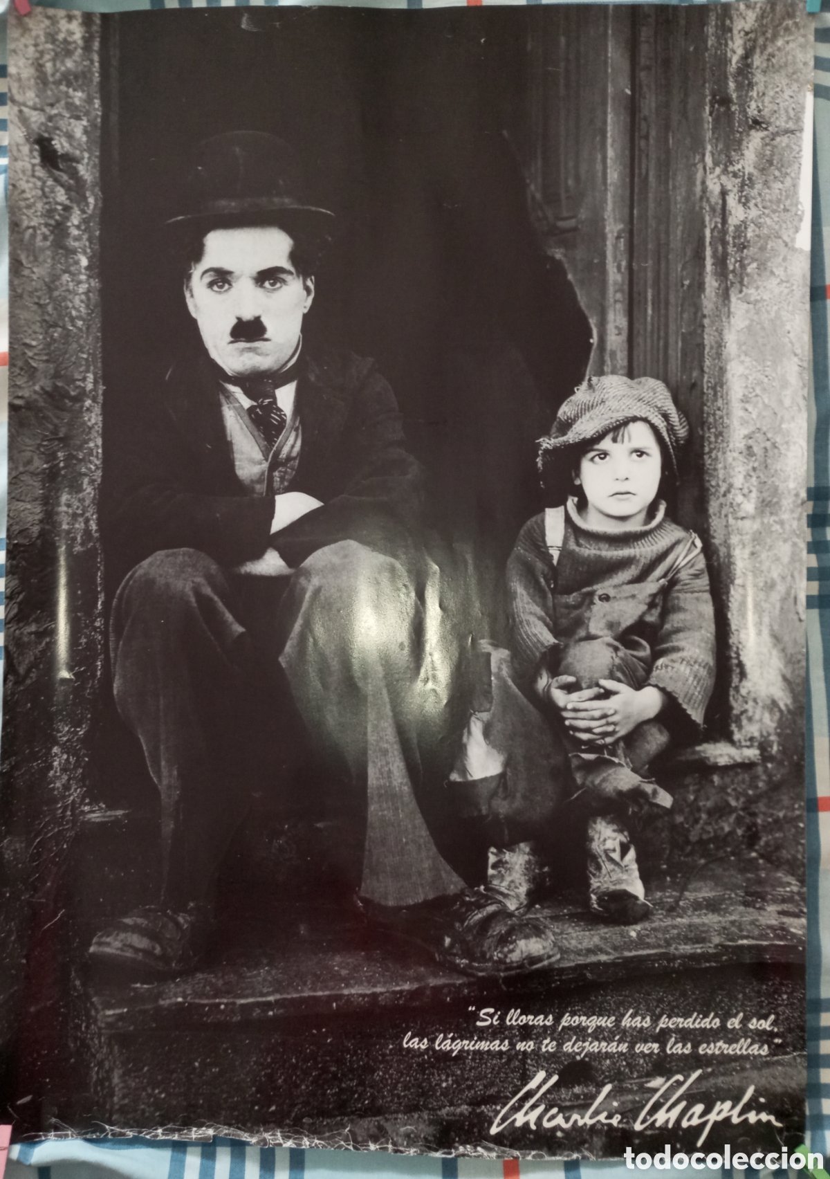 Otros Art&iacute;culos de Coleccionismo en Papel: Poster charlot el ni&ntilde;o mide 68x48 cms