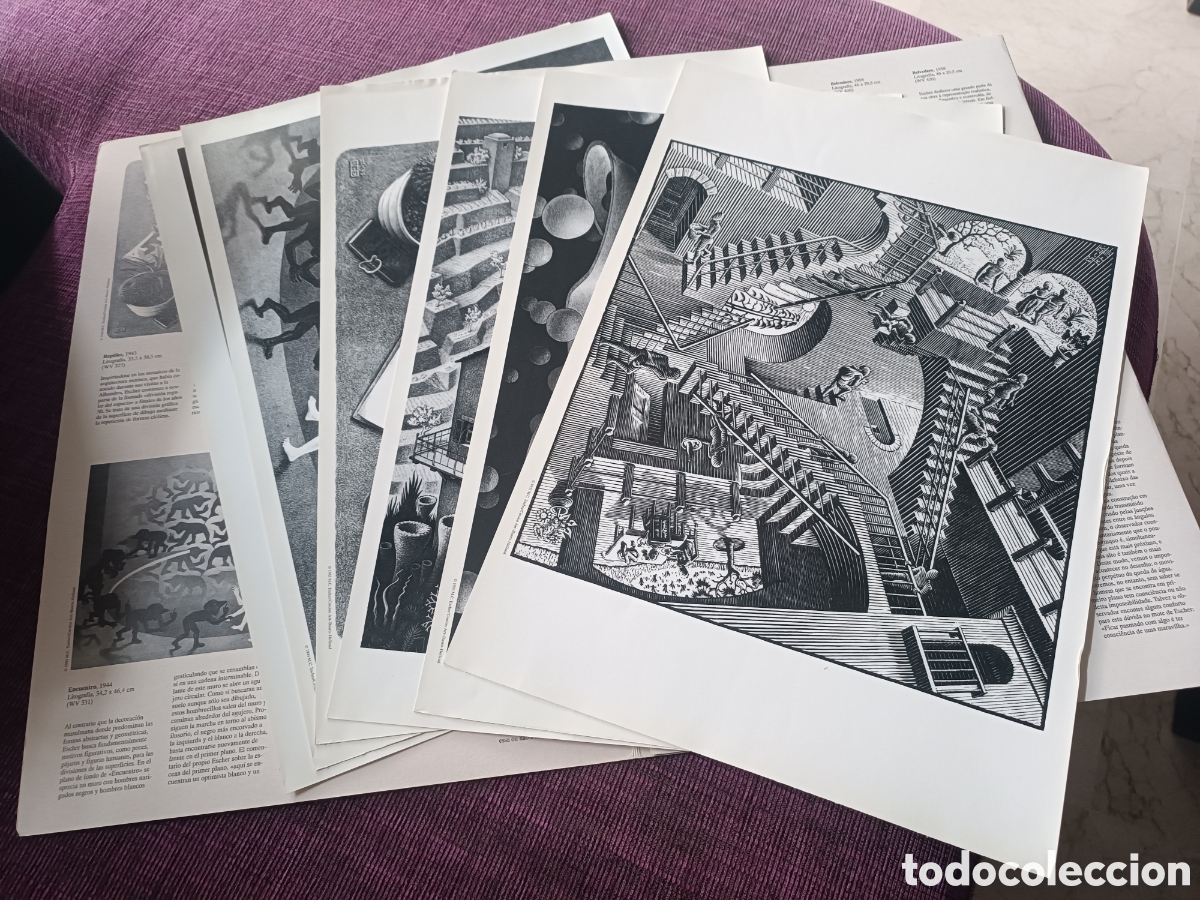 Otros art&iacute;culos de coleccionismo en papel: M.C. Escher. 6 posters - Foto 4