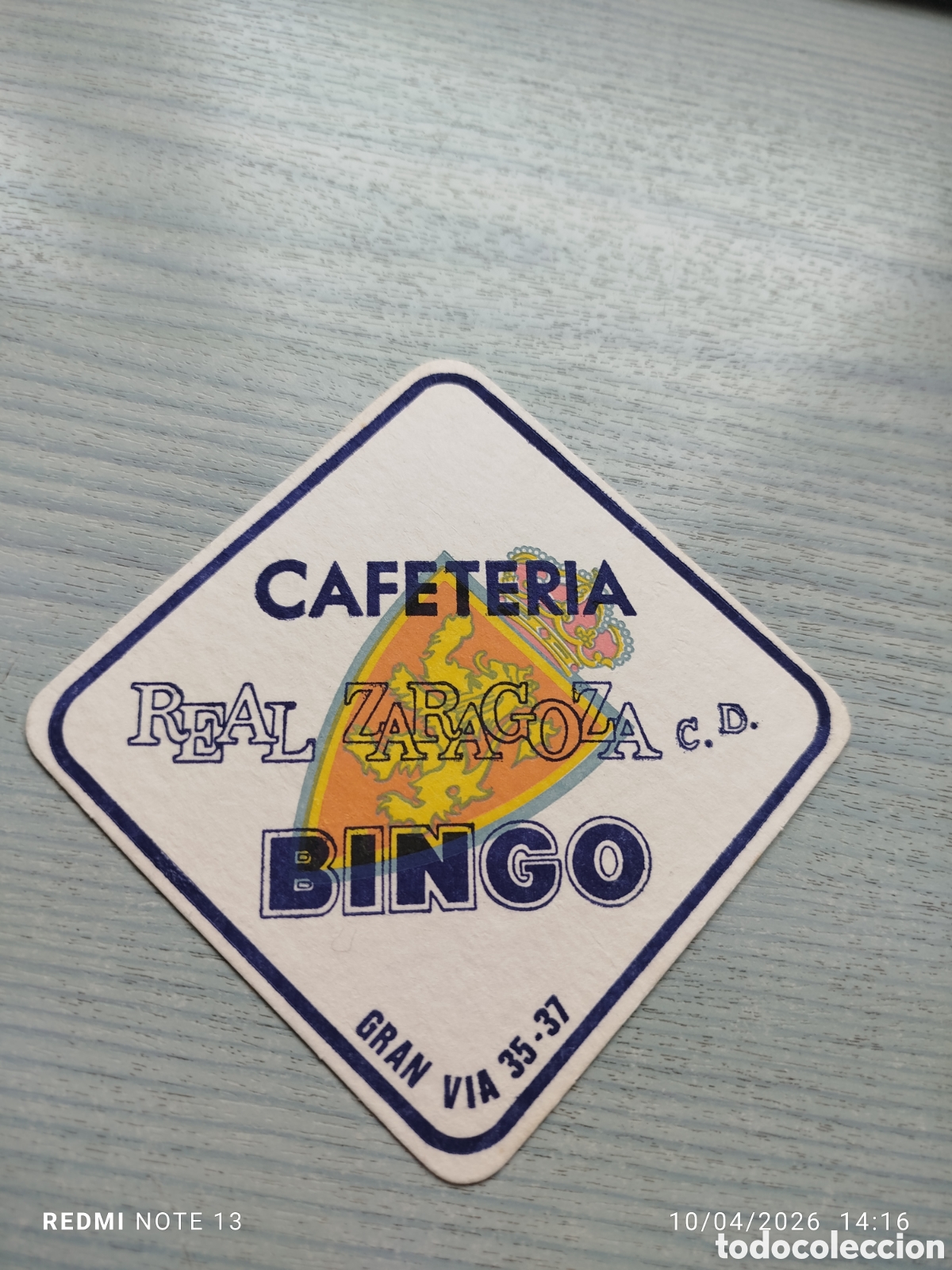 Otros Art&iacute;culos de Coleccionismo en Papel: posavasos bingo real zaragoza--ZARAGOZA-