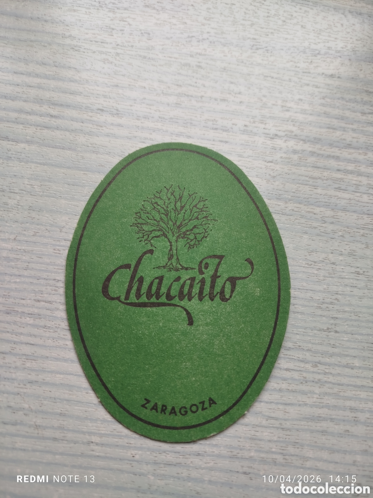 Otros Art&iacute;culos de Coleccionismo en Papel: posavasos -chacaito-ZARAGOZA-