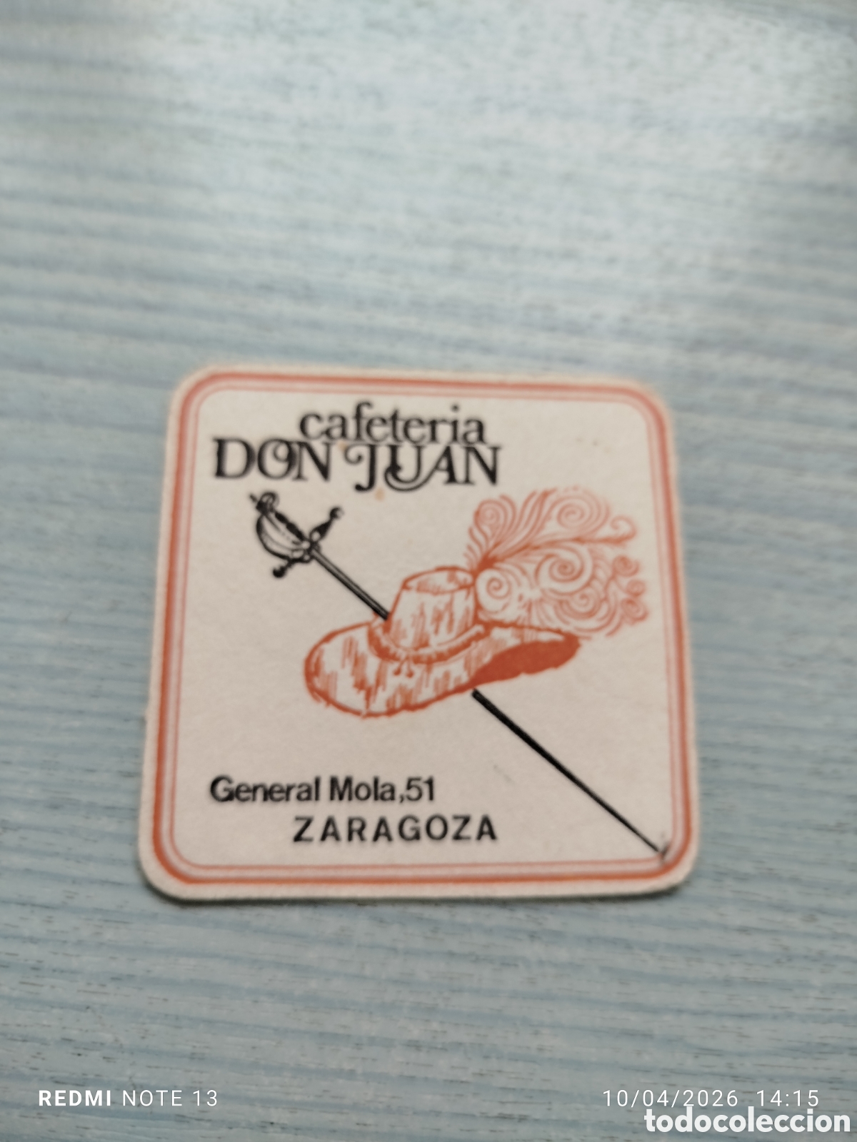Otros Art&iacute;culos de Coleccionismo en Papel: posavasos -cafeteria don juan--ZARAGOZA-
