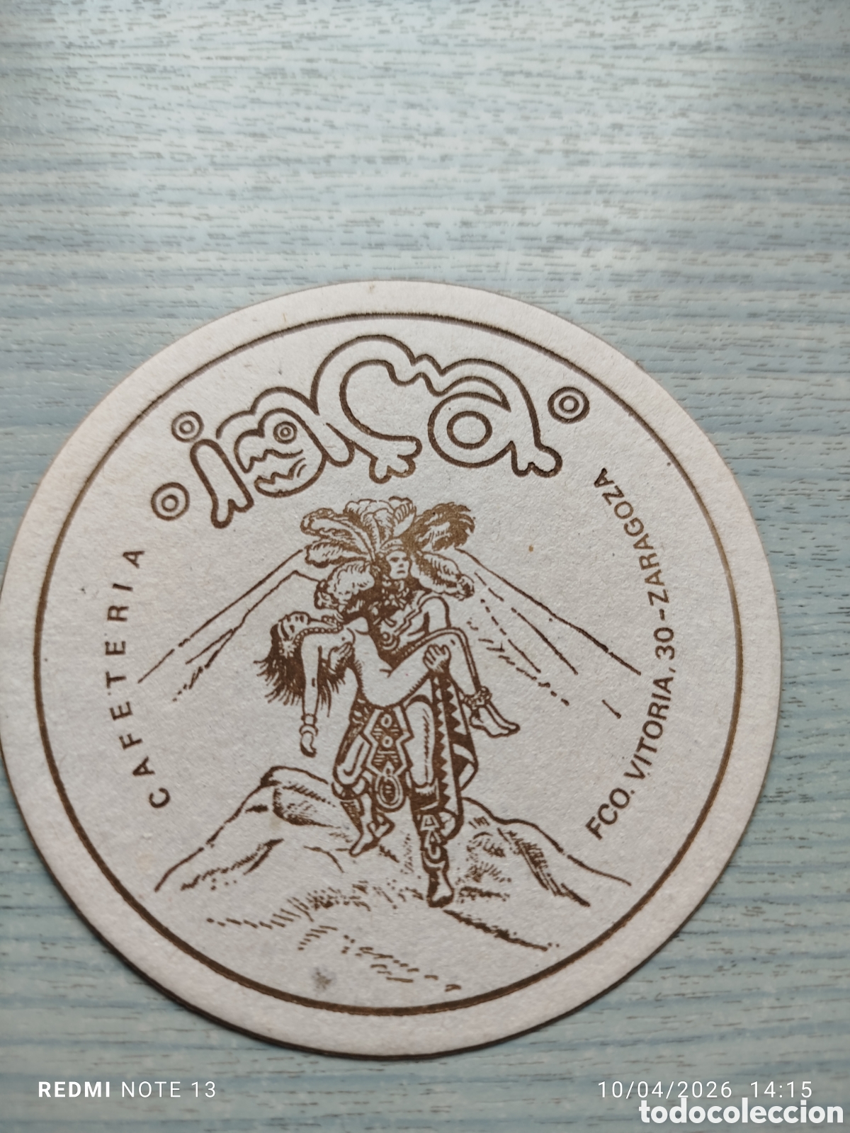 Otros Art&iacute;culos de Coleccionismo en Papel: posavasos -cafeteria inca-ZARAGOZA-