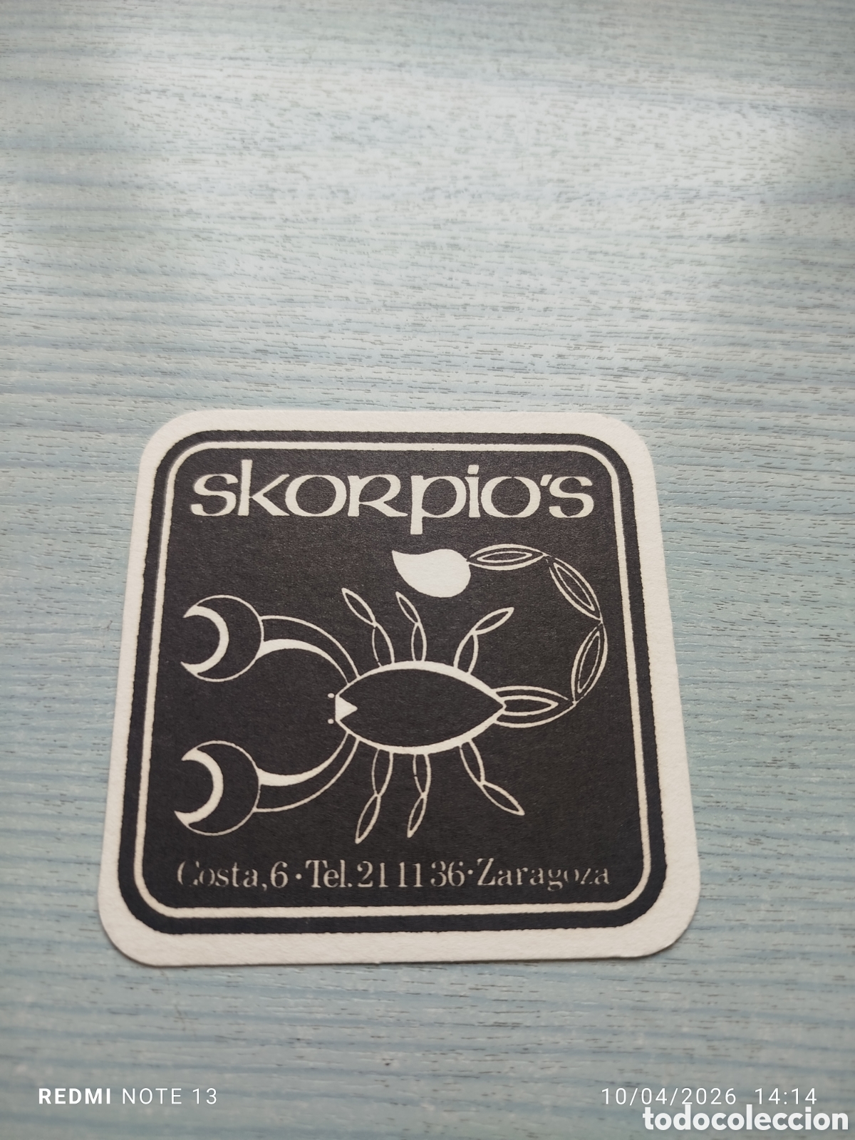 Otros Art&iacute;culos de Coleccionismo en Papel: posavasos -skorpio,s-ZARAGOZA-