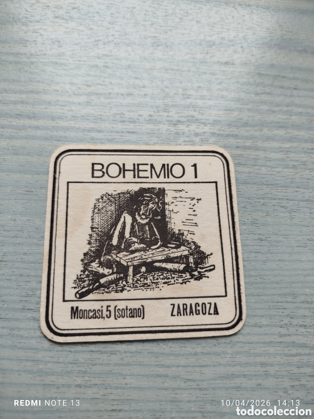 Otros Art&iacute;culos de Coleccionismo en Papel: posavasos -BOHEMIO 1--ZARAGOZA-