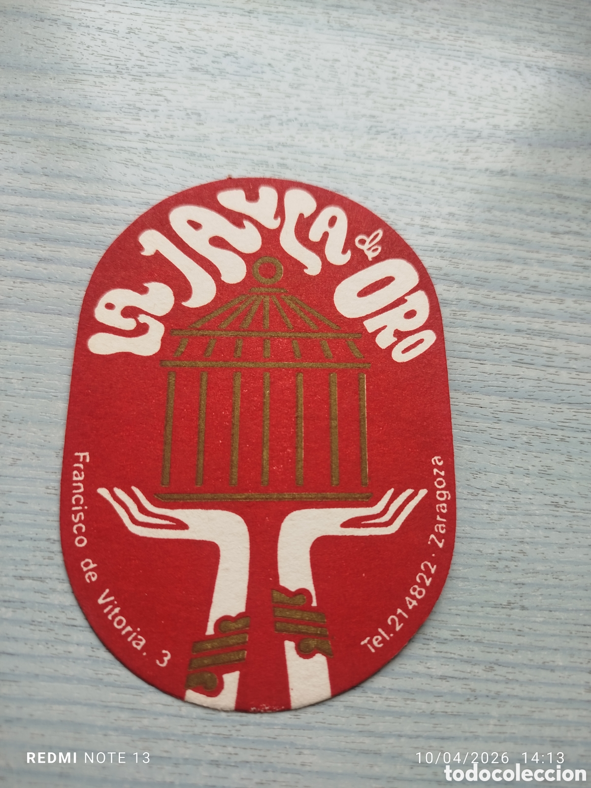 Otros Art&iacute;culos de Coleccionismo en Papel: posavasos -la JAULA DE ORO--ZARAGOZA-