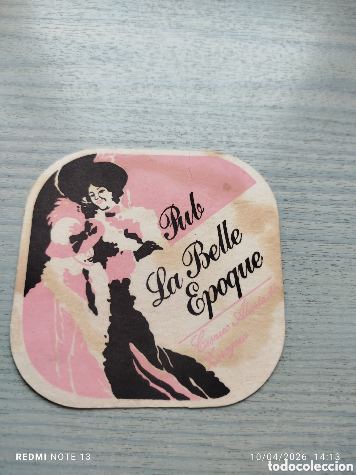 Otros Art&iacute;culos de Coleccionismo en Papel: posavasos -Pub LA BELLE EPOQUE--ZARAGOZA-