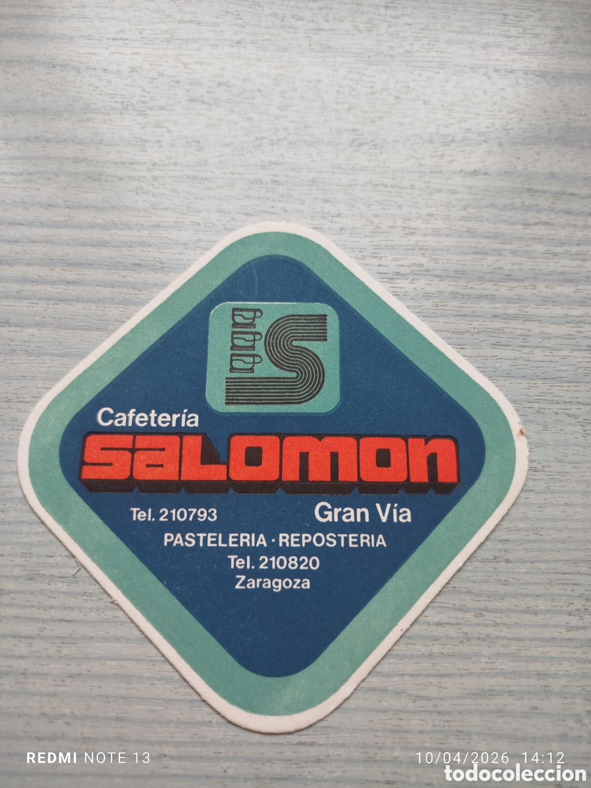 Otros Art&iacute;culos de Coleccionismo en Papel: posavasos cafeteria SALOMON--ZARAGOZA-