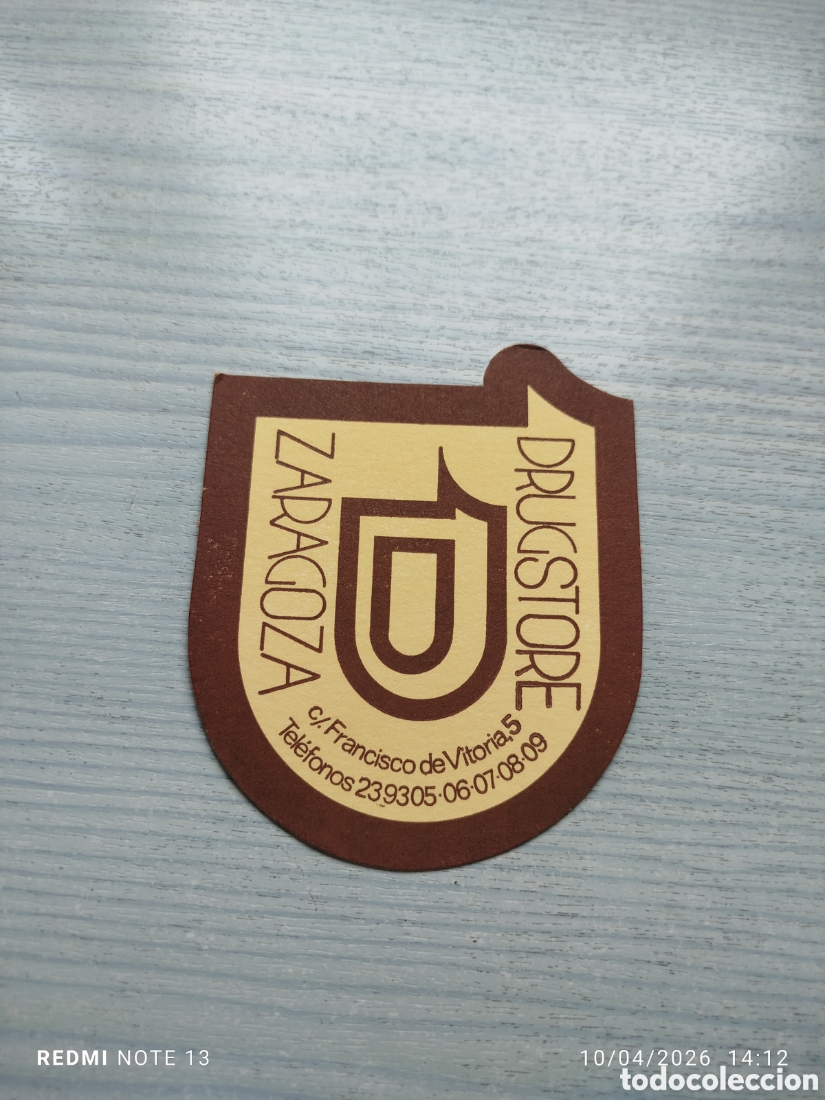 Otros Art&iacute;culos de Coleccionismo en Papel: posavasos-DRUGSTORE-ZARAGOZA-