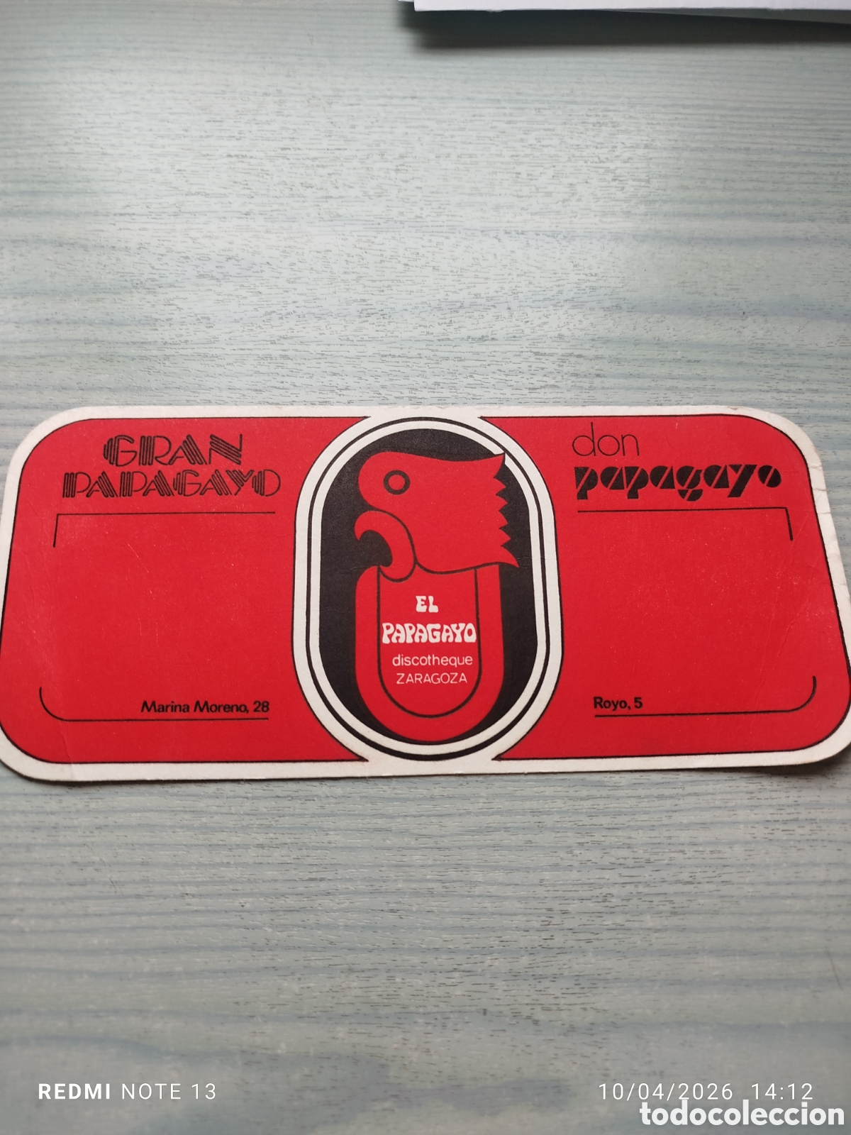 Otros Art&iacute;culos de Coleccionismo en Papel: posavasos-DISCOTECA EL PAPAGAYO-ZARAGOZA-