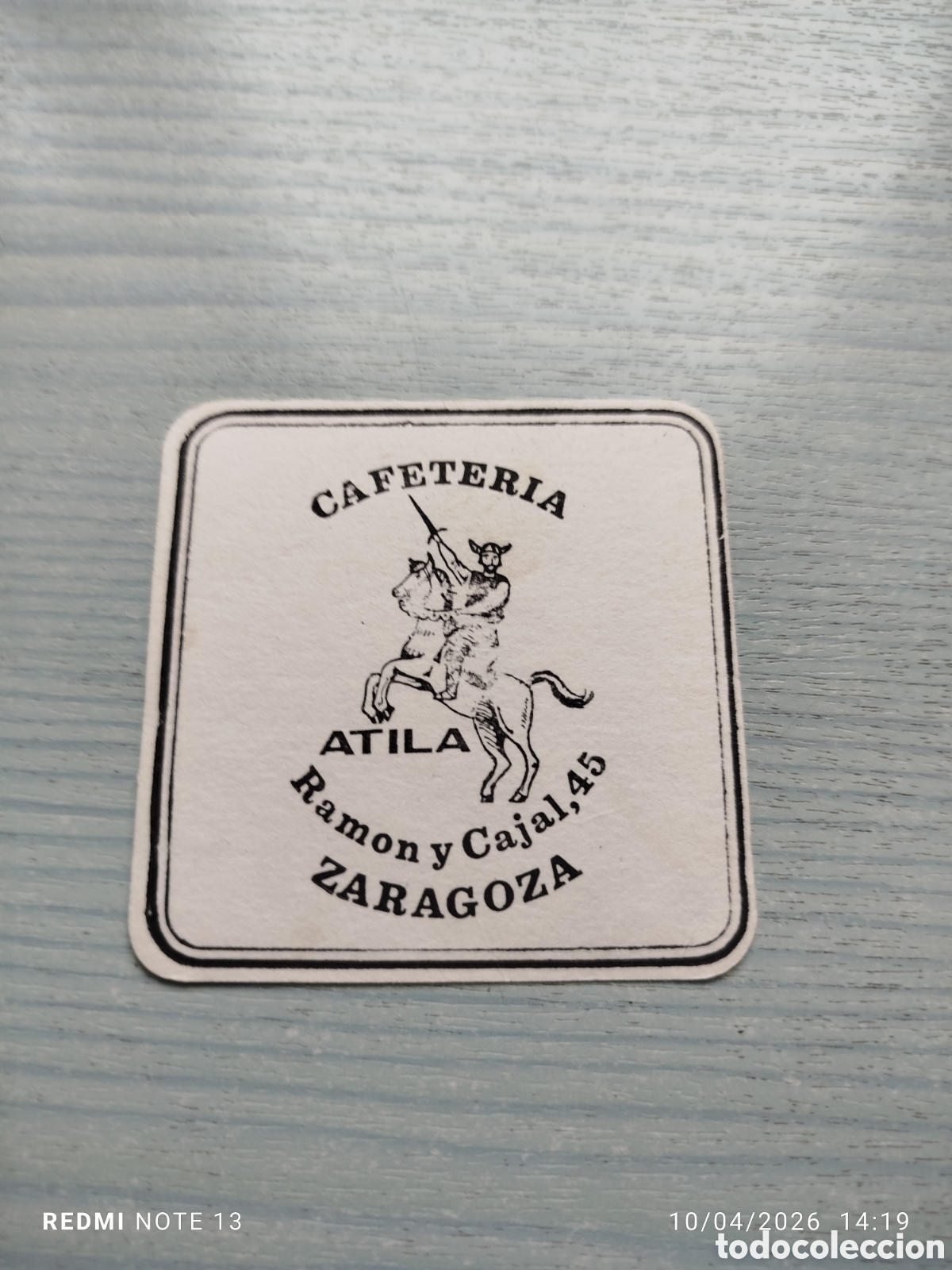 Collectionnisme Papier divers: posavasos-cafeteria ATILA--ZARAGOZA