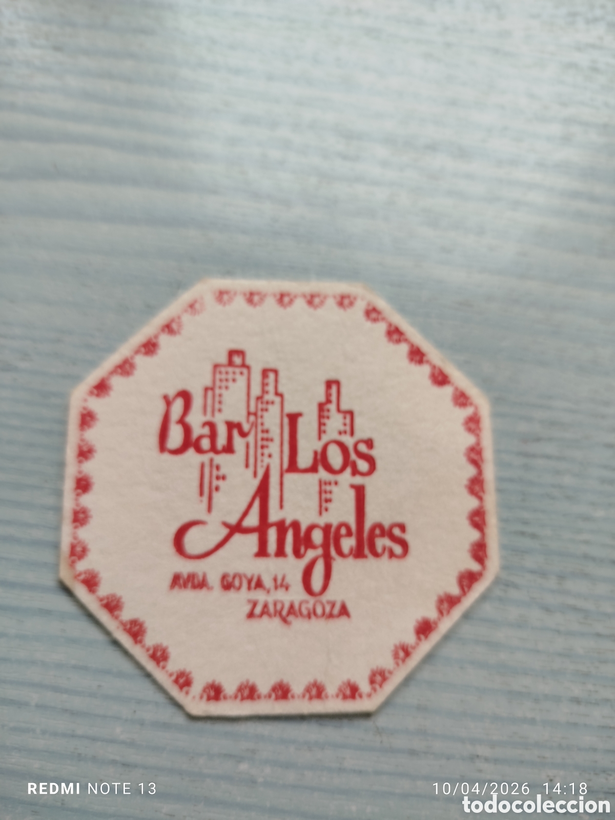 Otros Art&iacute;culos de Coleccionismo en Papel: posavasos-BAR LOS ANGELES --ZARAGOZA