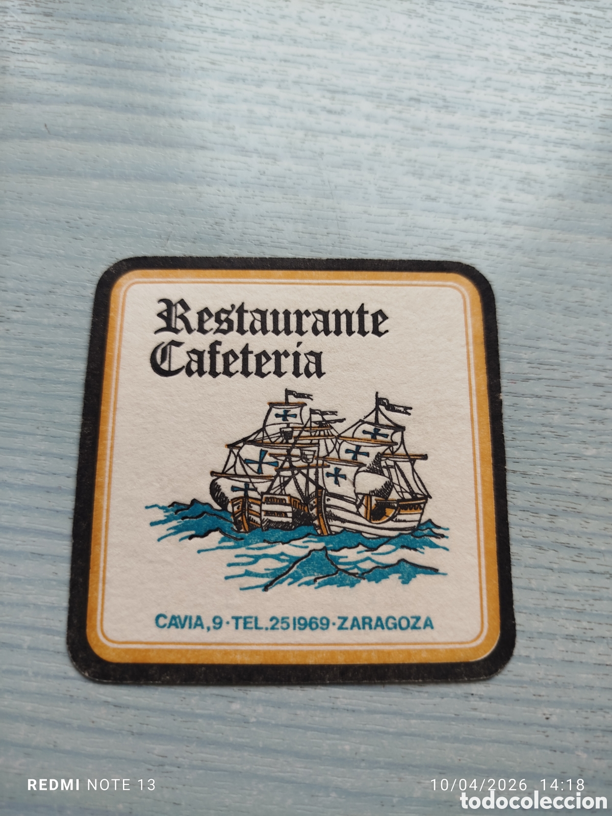 Otros Art&iacute;culos de Coleccionismo en Papel: posavasos-CAFETERIA --ZARAGOZA