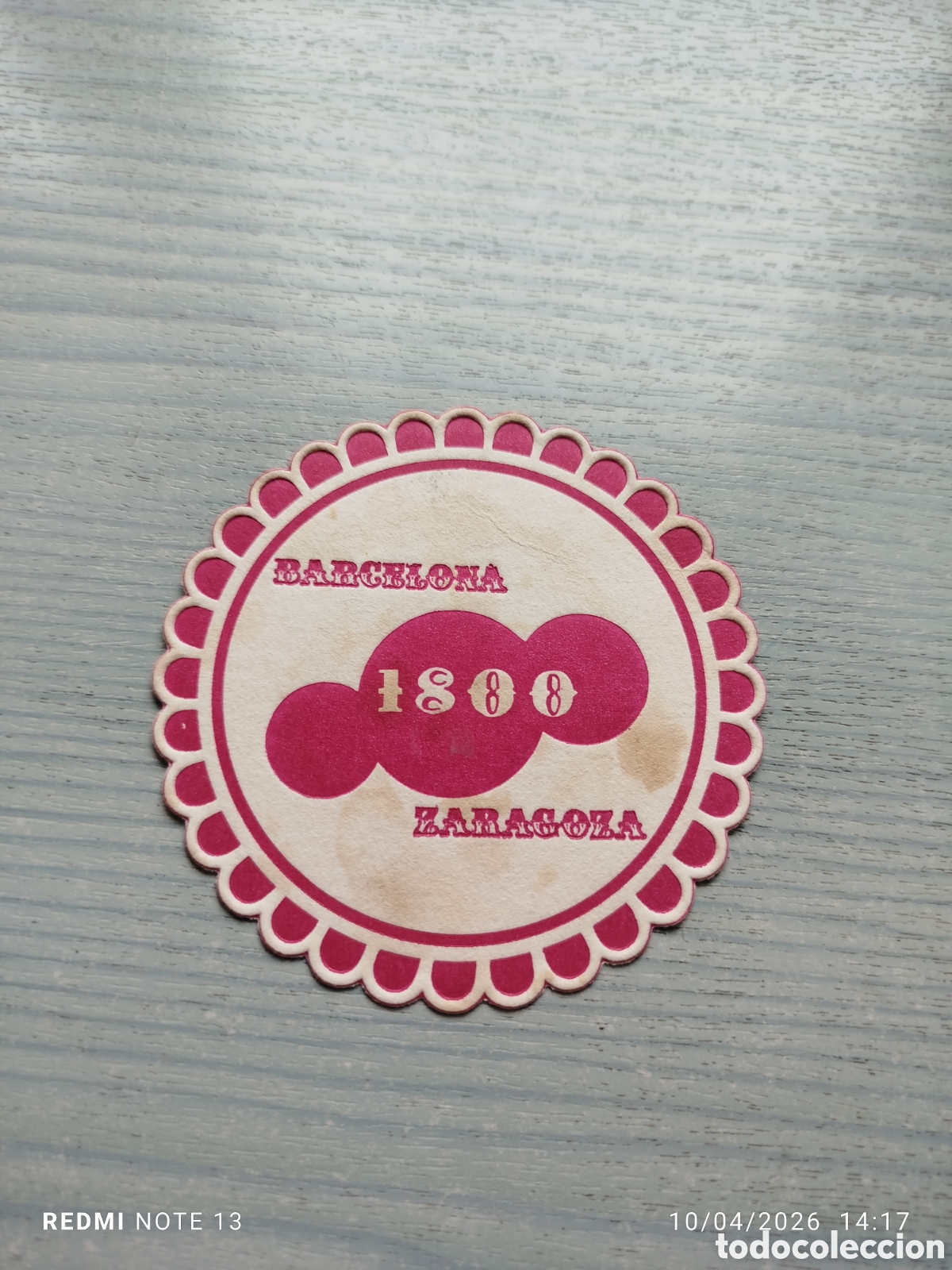 Sammelleidenschaft Andere Papierartikel: posavasos-1800-ZARAGOZA-BARCELONA