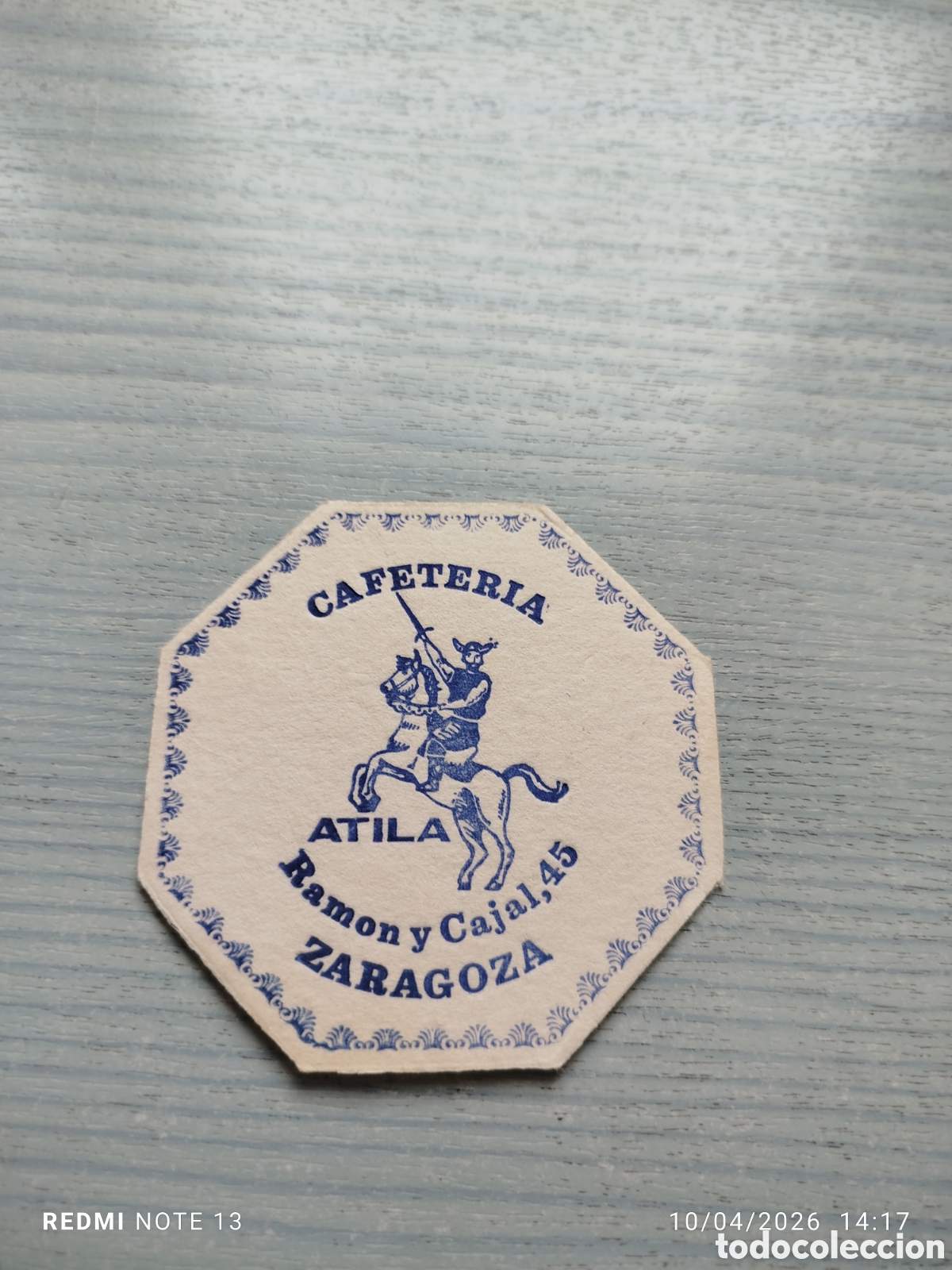 Sammelleidenschaft Andere Papierartikel: posavasos cafeteria atila--ZARAGOZA-