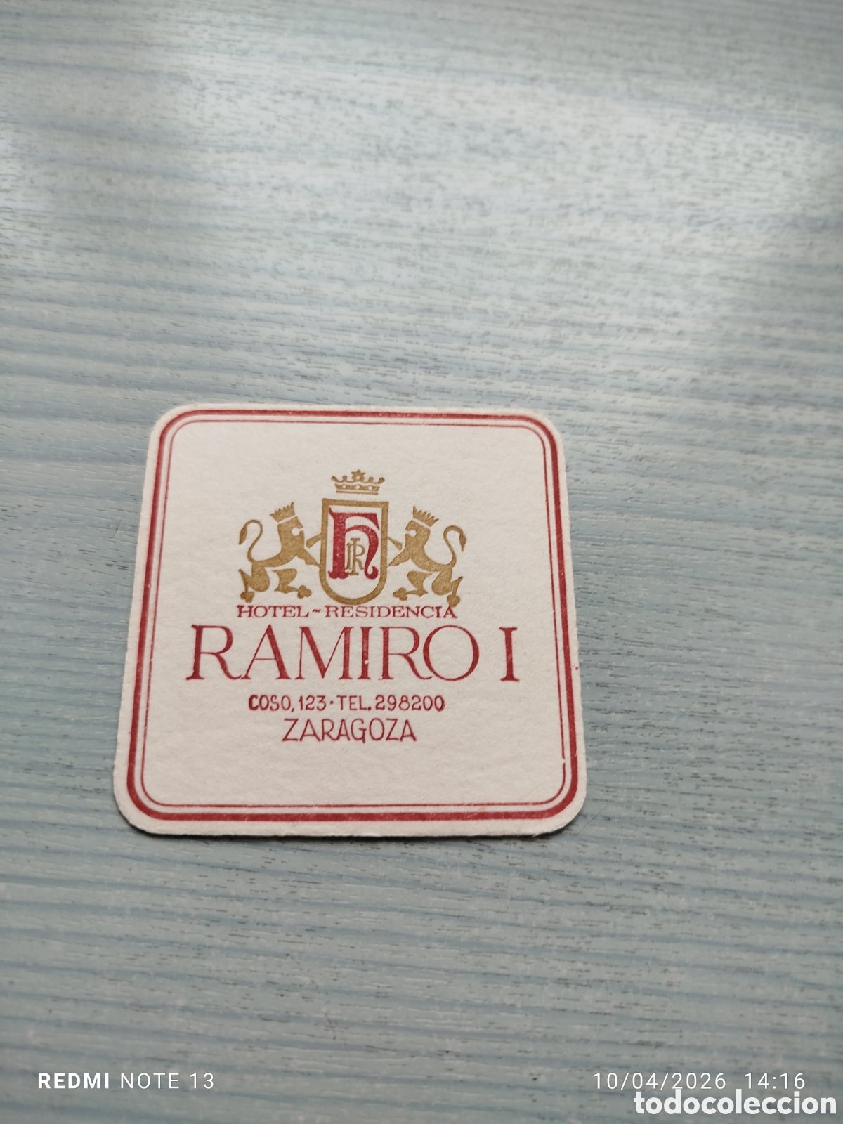Sammelleidenschaft Andere Papierartikel: posavasos -hotel ramiro I-ZARAGOZA-
