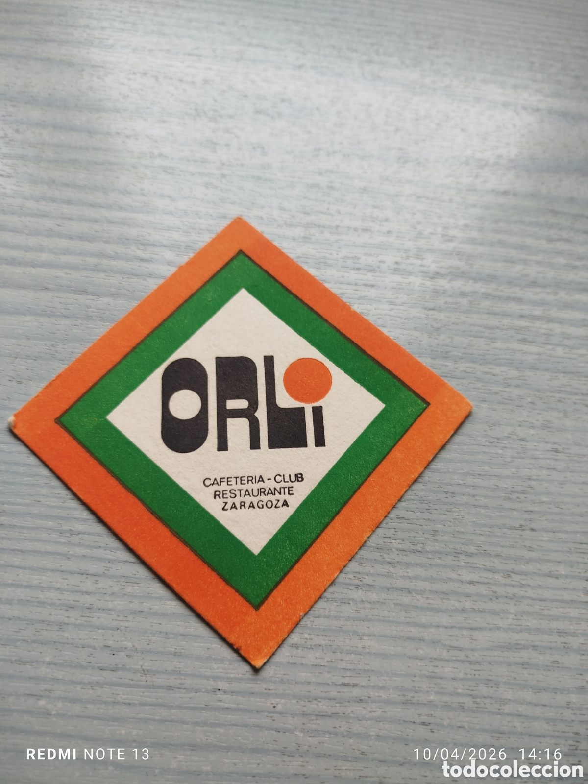 Sammelleidenschaft Andere Papierartikel: posavasos -cafeteria orli-ZARAGOZA-