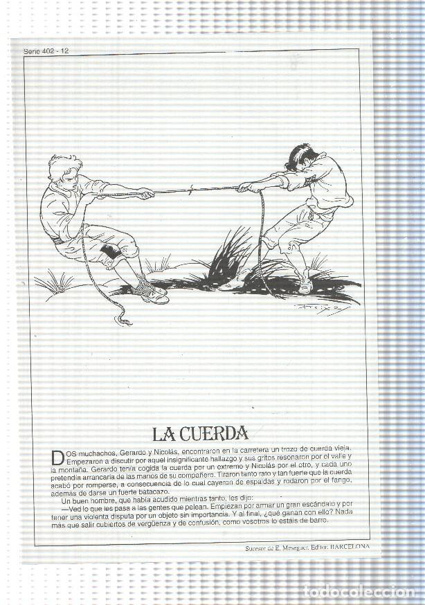 Sammelleidenschaft Andere Papierartikel: Laminas serie Rosa-cuentos de Juan C. Schmid numero 12: la cuerda - Emilio Freixas