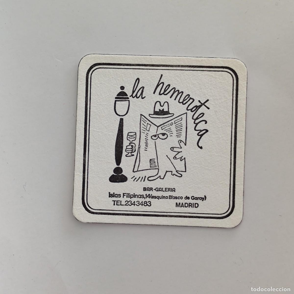 Otros Art&iacute;culos de Coleccionismo en Papel: POSAVASOS - MADRID - LA HEMEROTECA - 1985 - PRENSA FAROLA