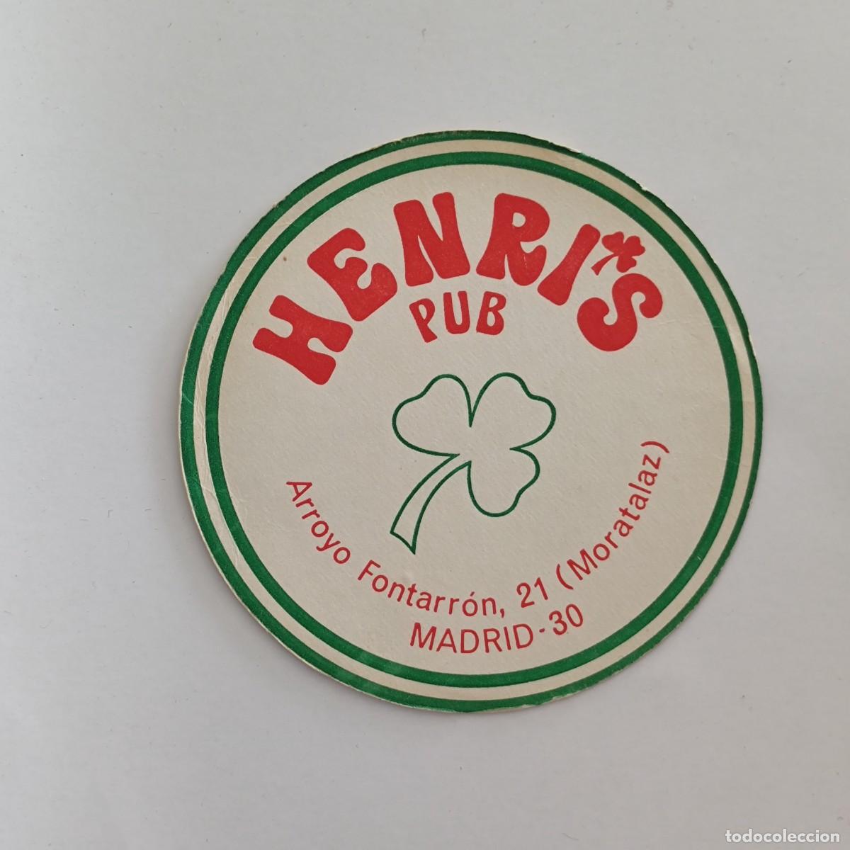 Otros Art&iacute;culos de Coleccionismo en Papel: POSAVASOS - MADRID - HENRI'S PUB - TREBOL FLORA