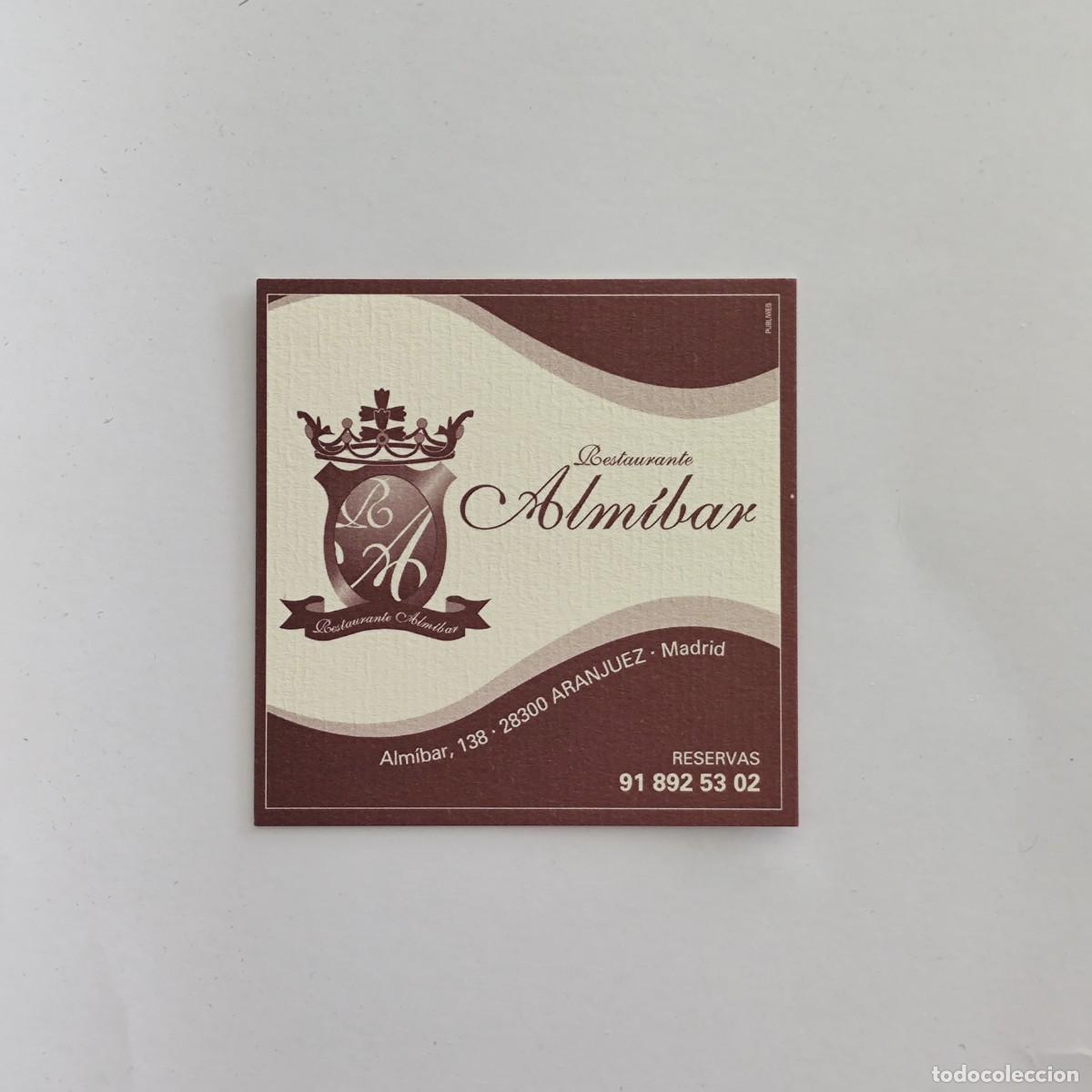 Otros Art&iacute;culos de Coleccionismo en Papel: POSAVASOS - MADRID / ARANJUEZ - ALMIBAR RESTAURANTE