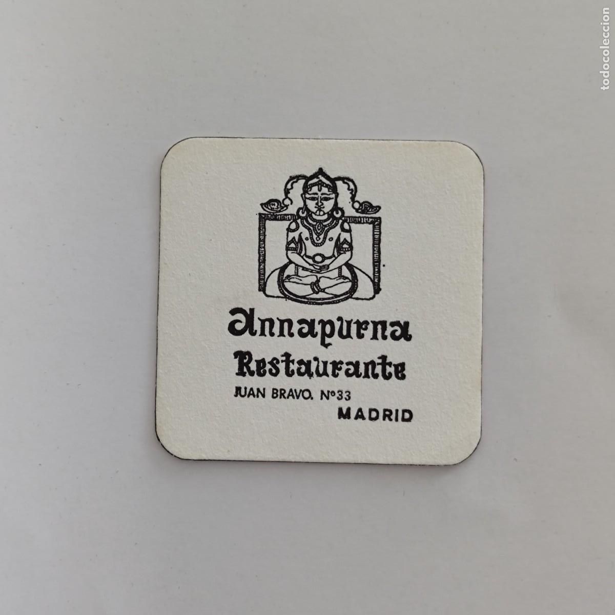 Otros Art&iacute;culos de Coleccionismo en Papel: POSAVASOS - MADRID - ANNAPURNA RESTAURANTE - INDIA NEPAL MITOLOGIA RELIGION
