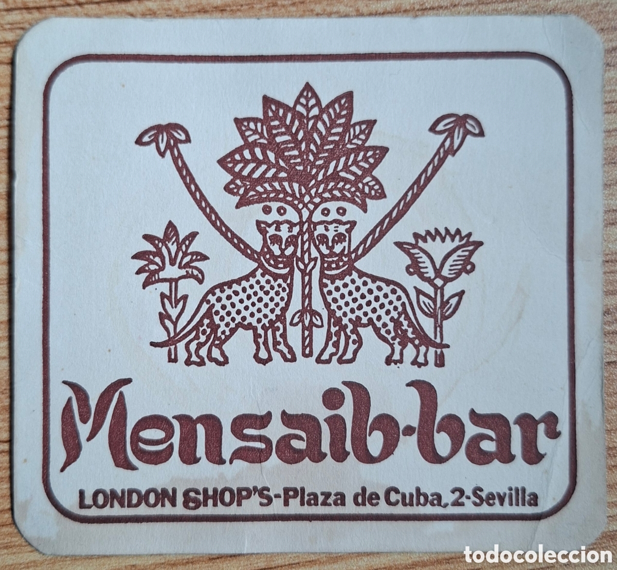 Otros Art&iacute;culos de Coleccionismo en Papel: Posavasos Mensaib Bar - Sevilla