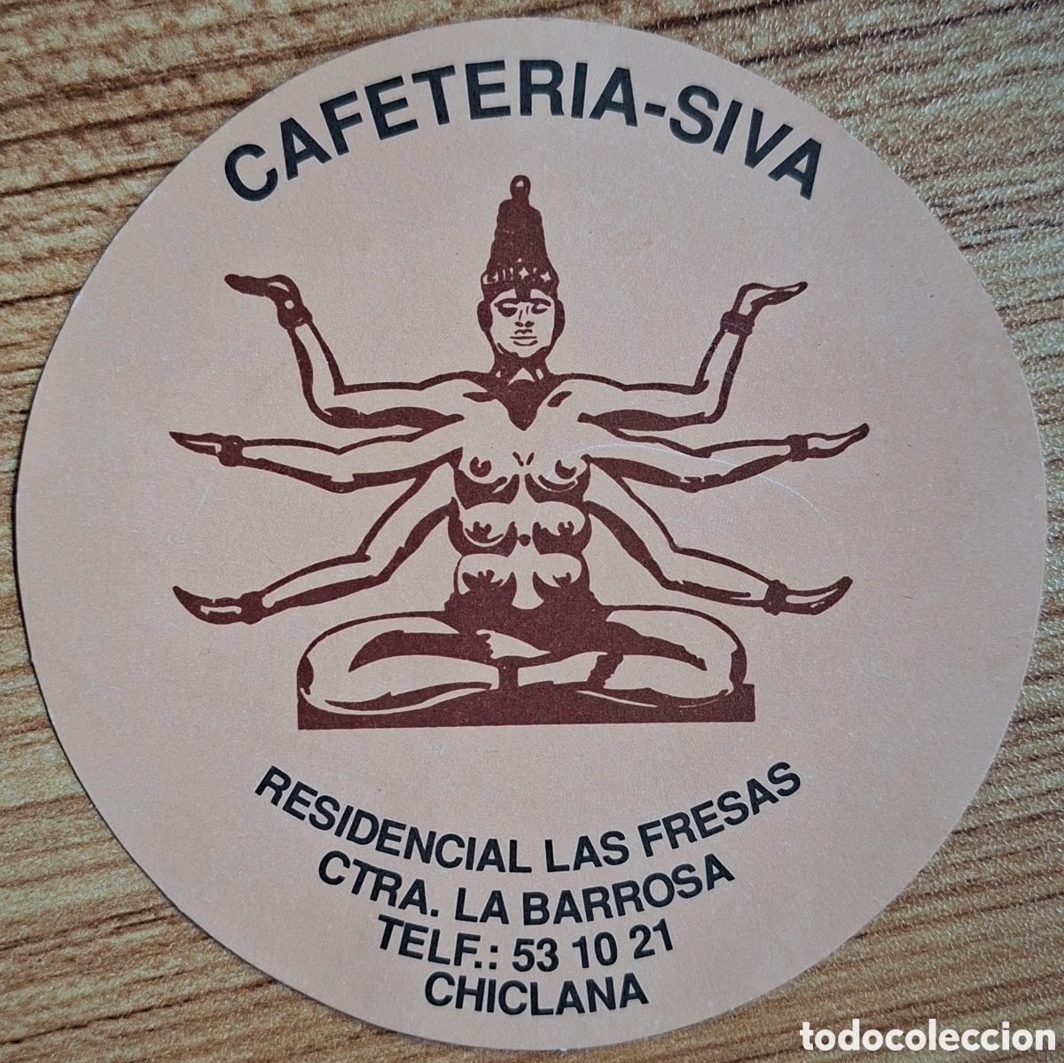 Otros Art&iacute;culos de Coleccionismo en Papel: Posavasos Cafeter&iacute;a Siva - Chiclana (C&aacute;diz)