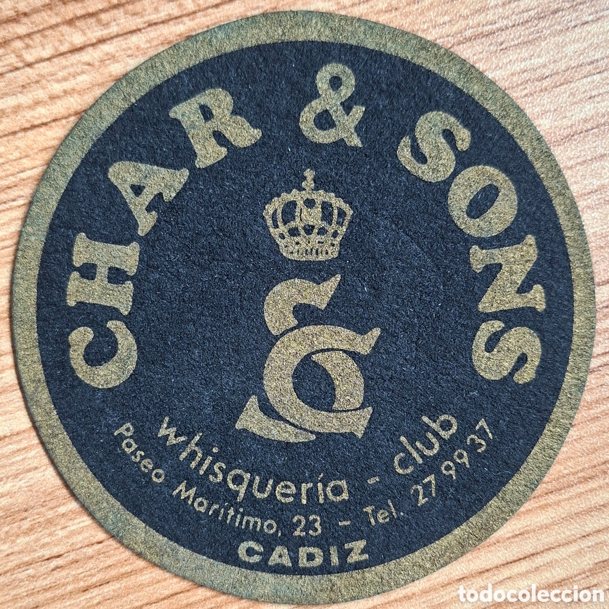Otros Art&iacute;culos de Coleccionismo en Papel: Posavasos Char & Sons - C&aacute;diz