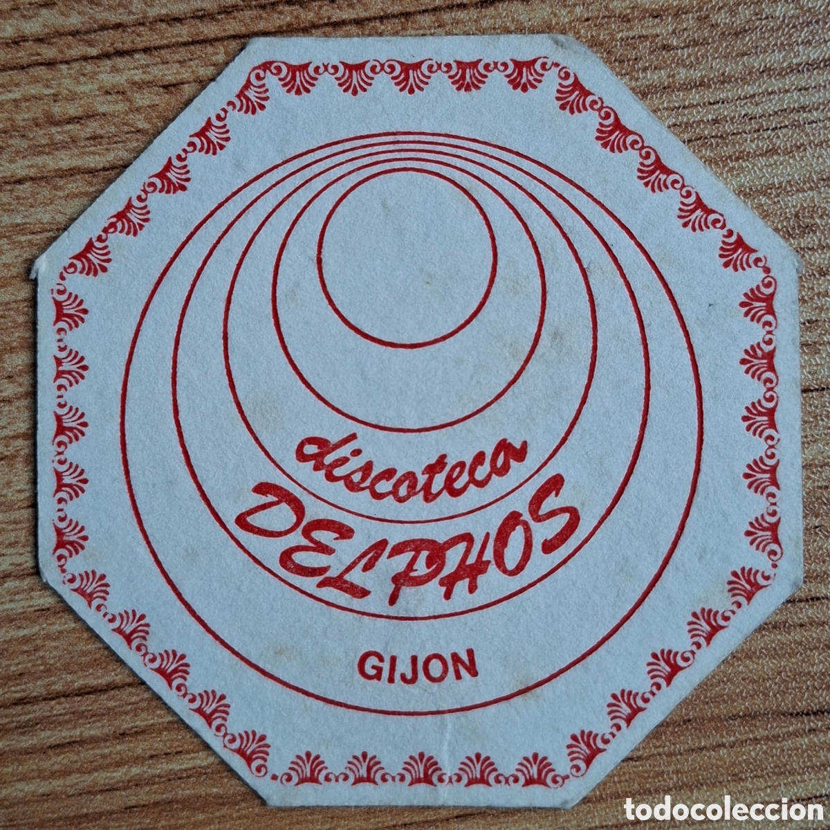 Otros Art&iacute;culos de Coleccionismo en Papel: Posavasos Discoteca Delphos blanco - Gij&oacute;n (Asturias)