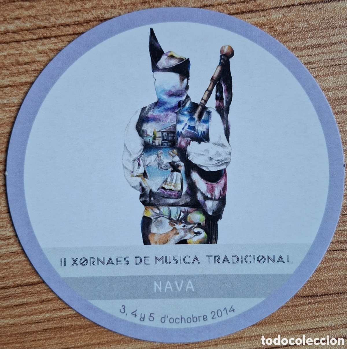 Otros Art&iacute;culos de Coleccionismo en Papel: Posavasos II Xornaes de M&uacute;sica Tradicional - Nava (Asturias)