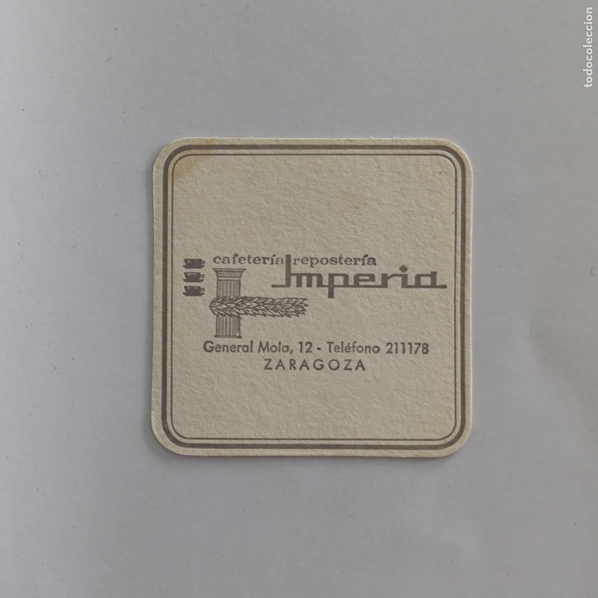 Otros Art&iacute;culos de Coleccionismo en Papel: POSAVASOS - ZARAGOZA - IMPERIA CAFETERIA REPOSTERIA - 1988