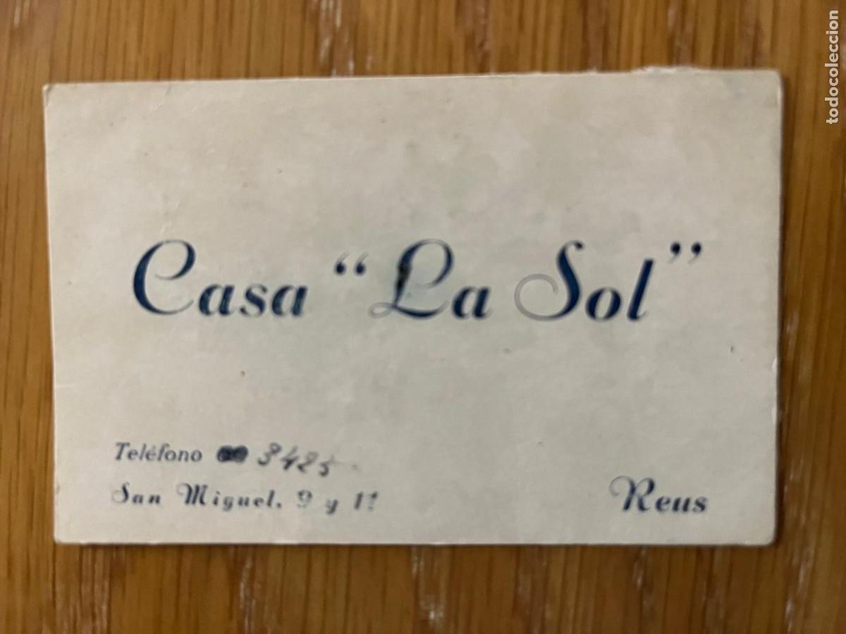 Otros Art&iacute;culos de Coleccionismo en Papel: tarjeta Casa La Sol Reus y Carmen Sol artes chalet Rosita Huesca a&ntilde;os 30