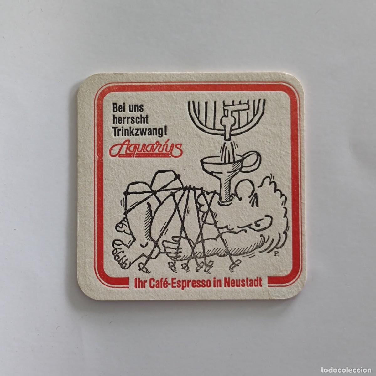 Otros Art&iacute;culos de Coleccionismo en Papel: POSAVASOS - MADISON DISCOTHEQUE NEUSTADT ALEMANIA / AQUARIUS CAFE EXPRESSO