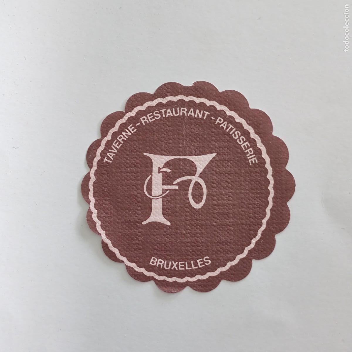 Otros Art&iacute;culos de Coleccionismo en Papel: POSAVASOS - F - TAVERNE RESTAURANT PATISSERIE - BRUXELLES BELGIQUE - 1990