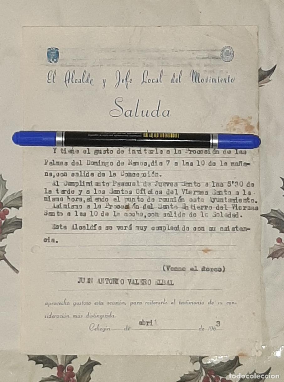 Otros Art&iacute;culos de Coleccionismo en Papel: INVITACION A LAS PROCESIONES Y ACTOS DE SEMANA SANTA CEHEGIN 1963