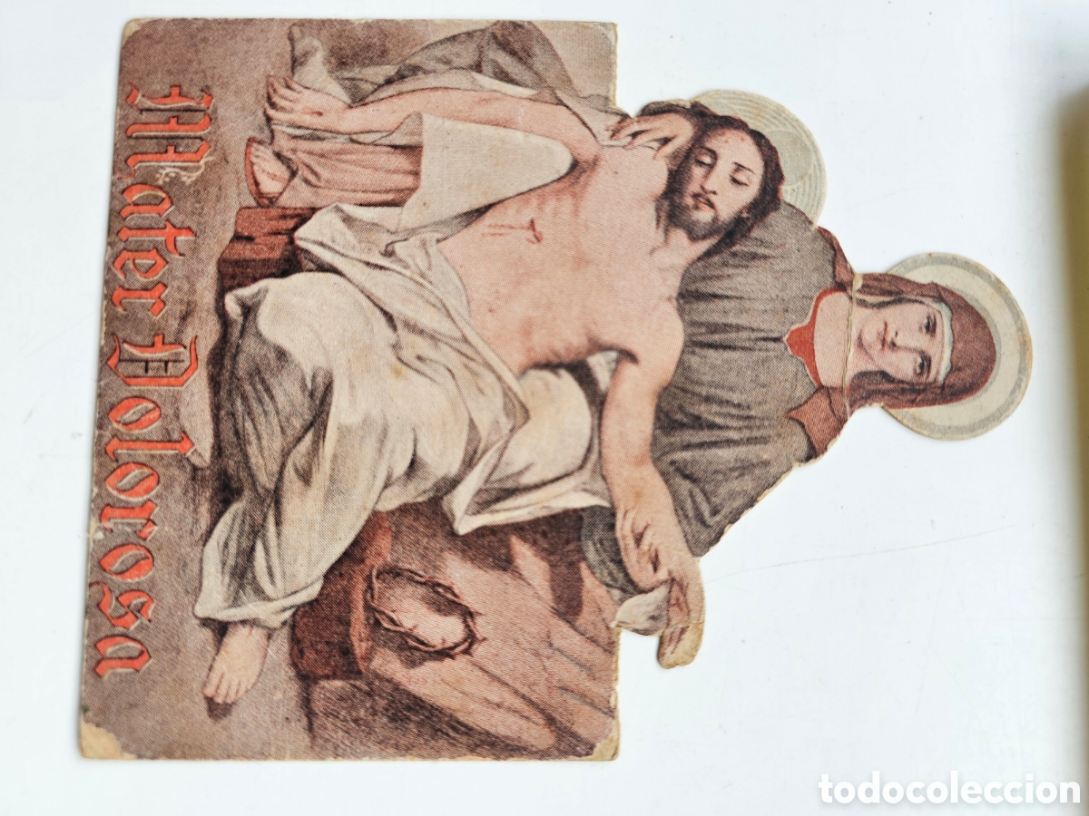 Otros Art&iacute;culos de Coleccionismo en Papel: Antigua Estampa Ben&eacute;fica Cruz Roja Barcelona - Mater Dolorosa - A&ntilde;os 40/50 - 1 Peseta