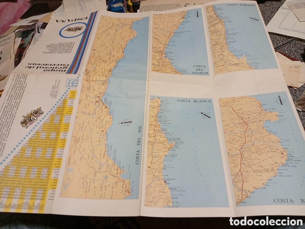 Otros Art&iacute;culos de Coleccionismo en Papel: Mapa general de carreteras Espa&ntilde;a 1970
